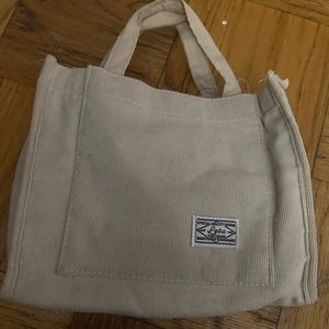 Corduroy beige bag